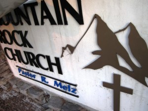 Mountain Rock Church Sign